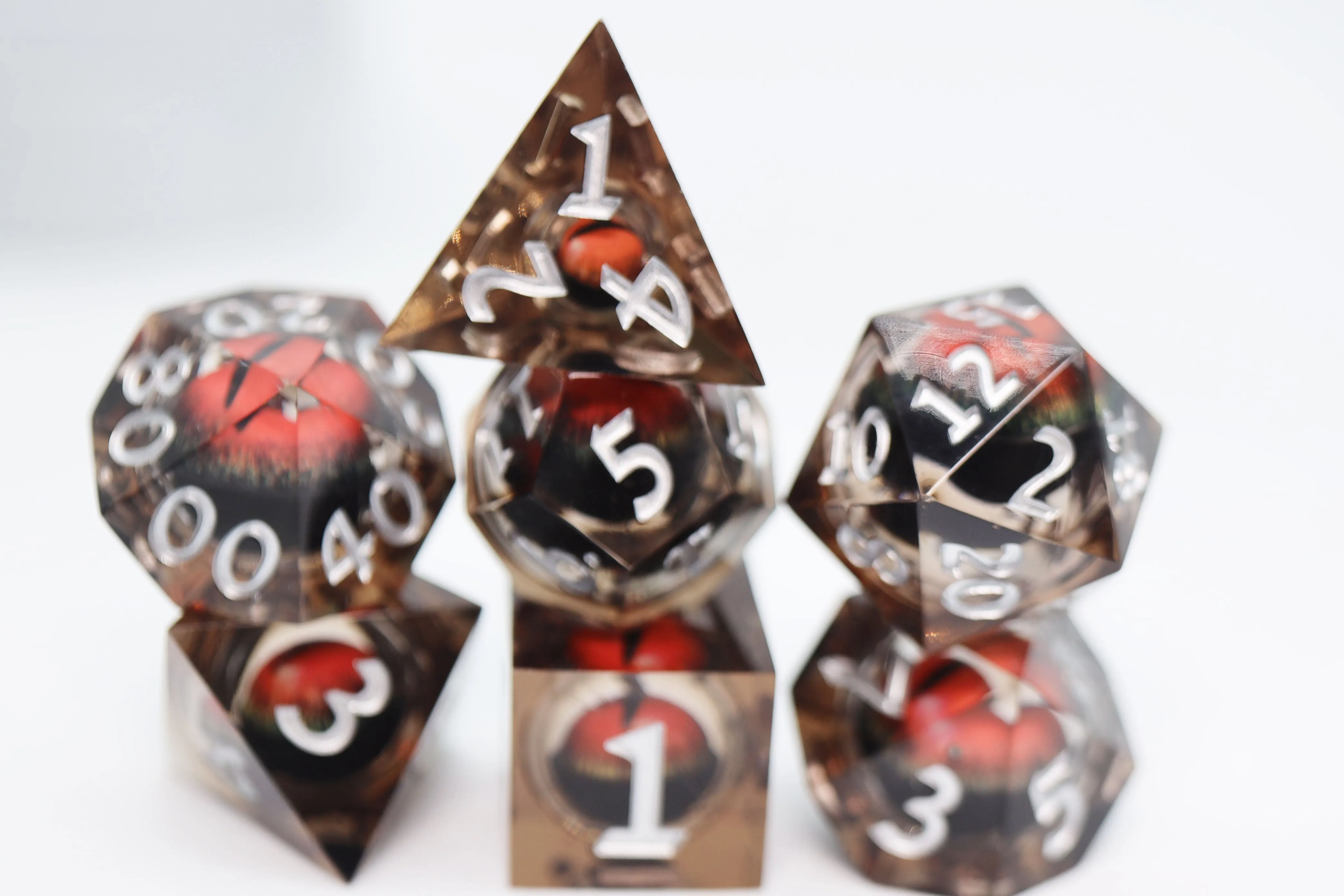 Sharp Edge Moving Eye RPG Dice Set - Nightvision