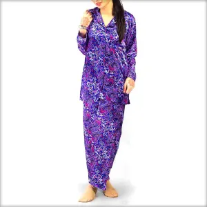 Sharp Purple Printed Pajama Set Nightwear