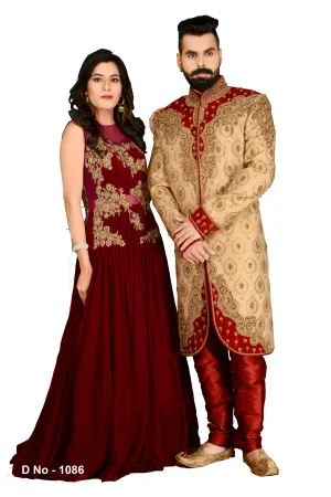 Sherwani (Custom Tailored) - (D.No.-1086)
