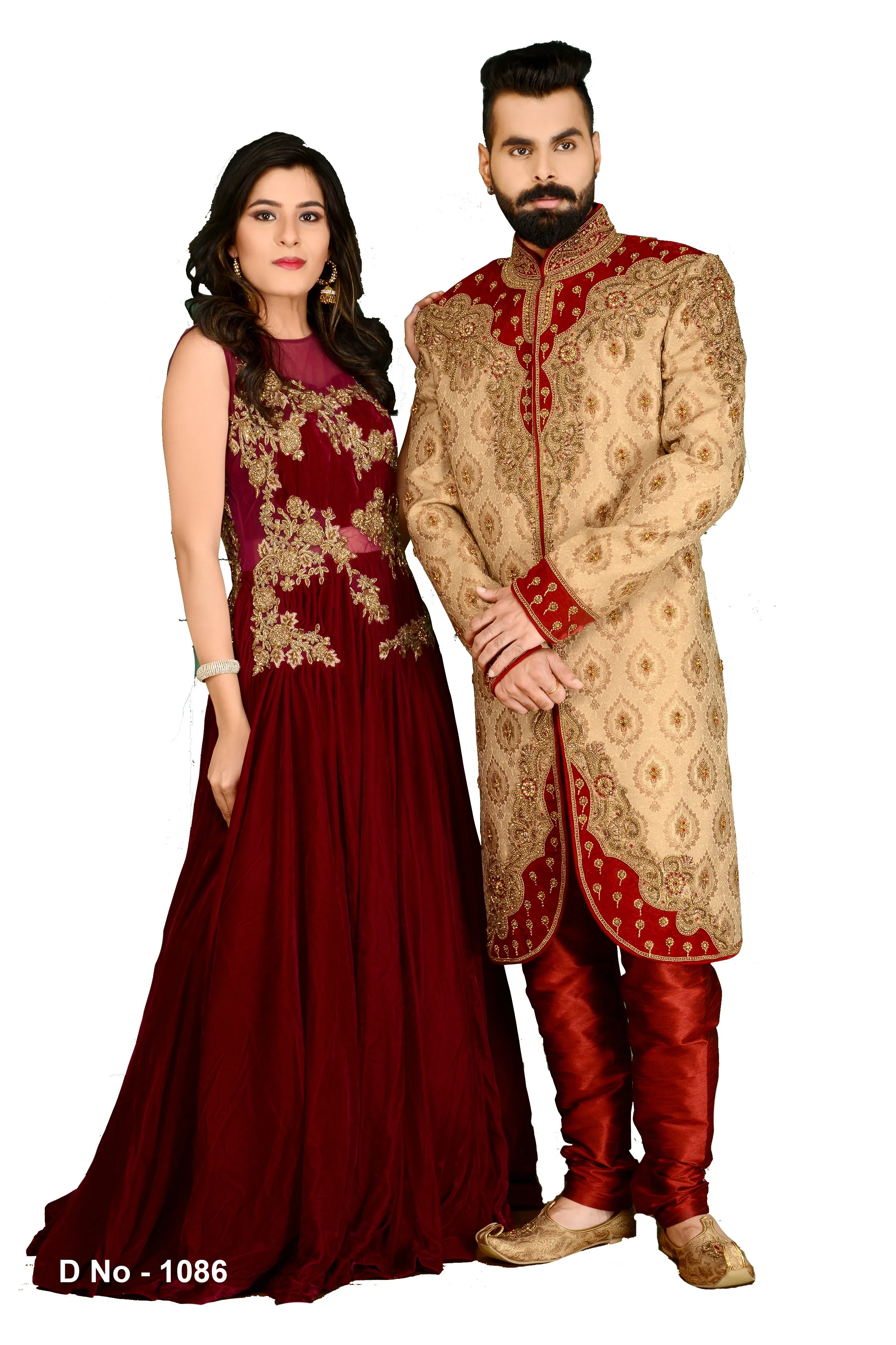 Sherwani (Custom Tailored) - (D.No.-1086)
