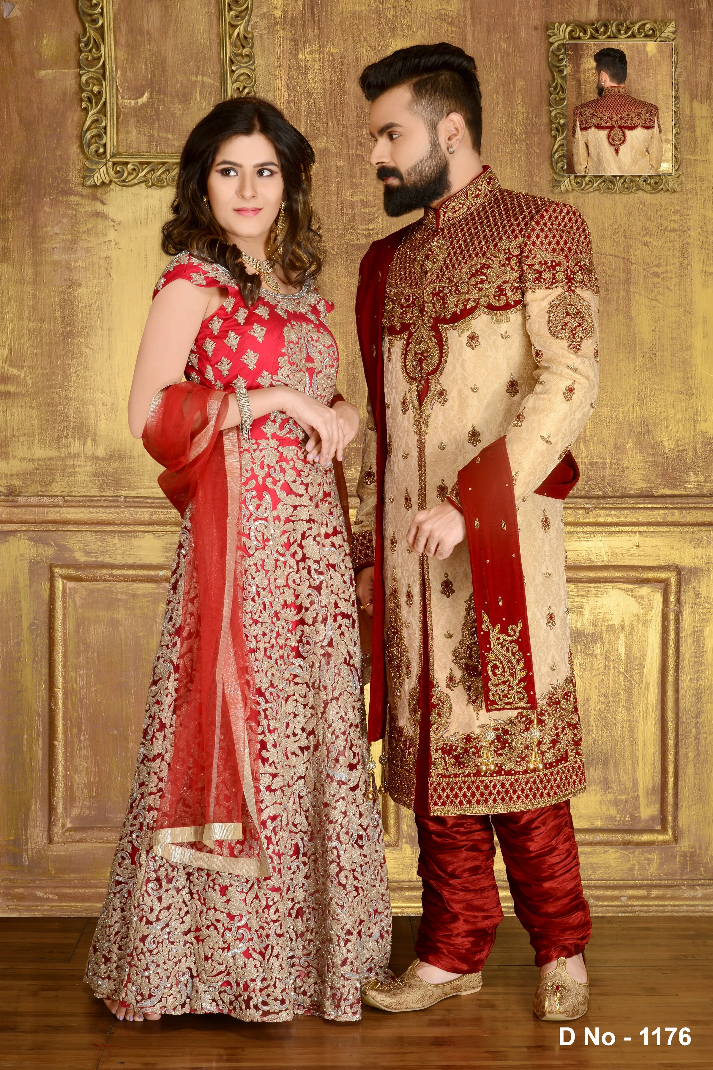 Sherwani (Custom Tailored) - (D.No.-1176)