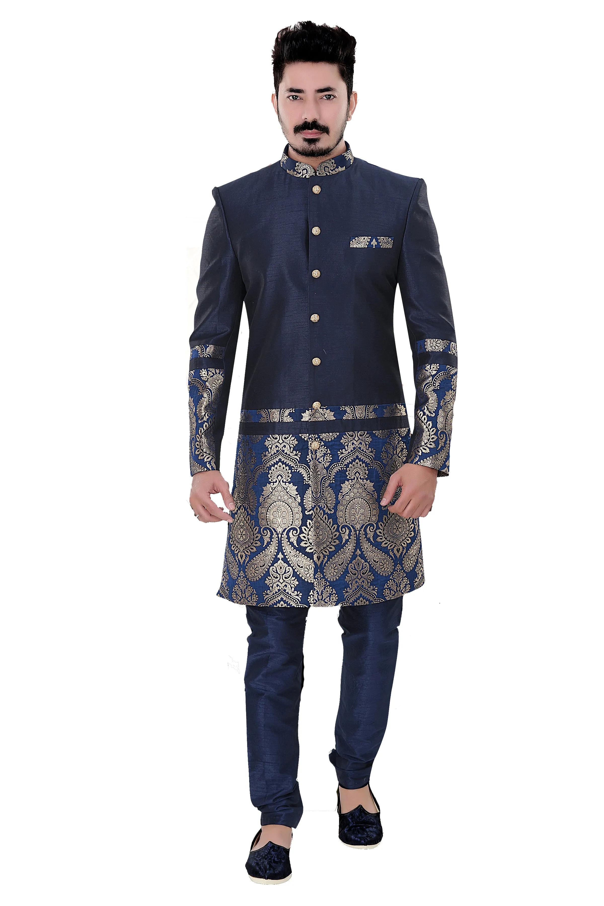 Sherwani (Custom Tailored) - (D.No.-1241)