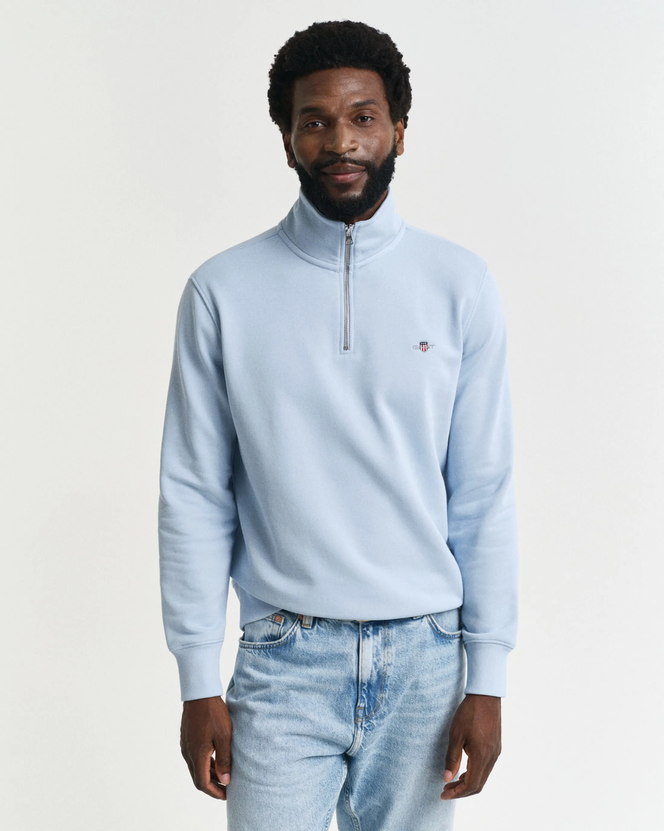Shield Half-Zip Sweatshirt in Blue