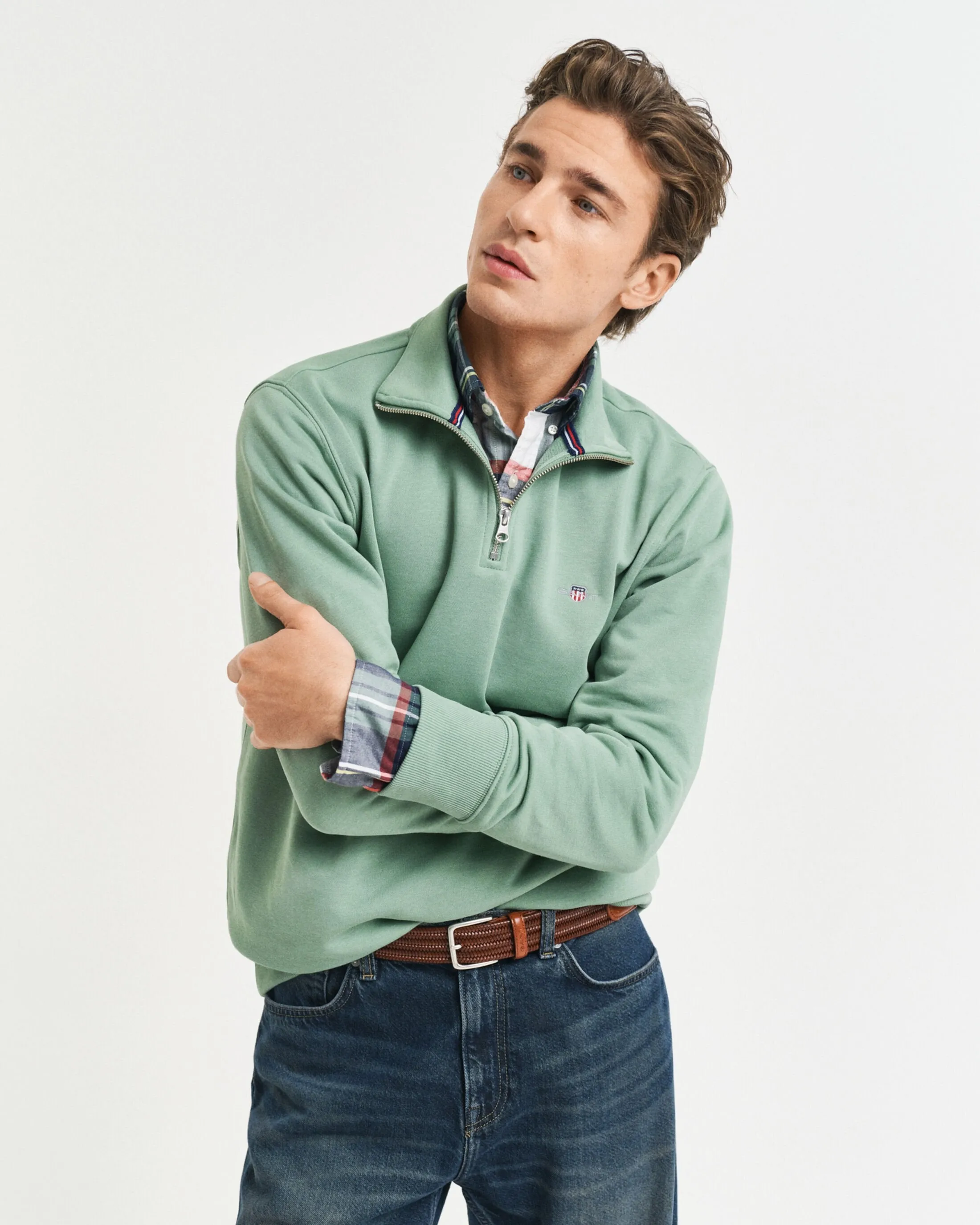 Shield Half-Zip Sweatshirt in Kalamata