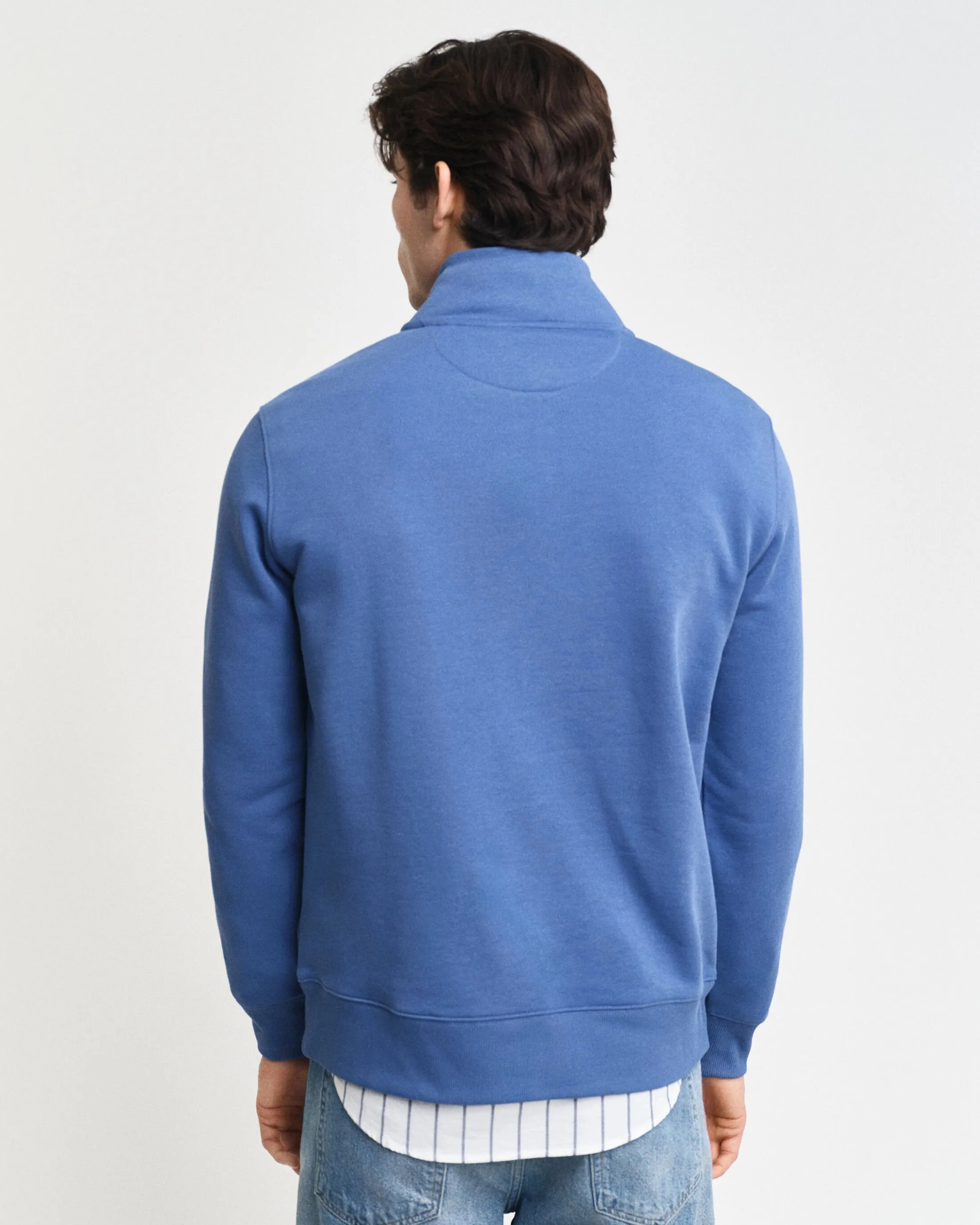 Shield Half-Zip Sweatshirt in Vintage Blue