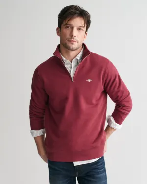 Shield Half-Zip Sweatshirt in Wine