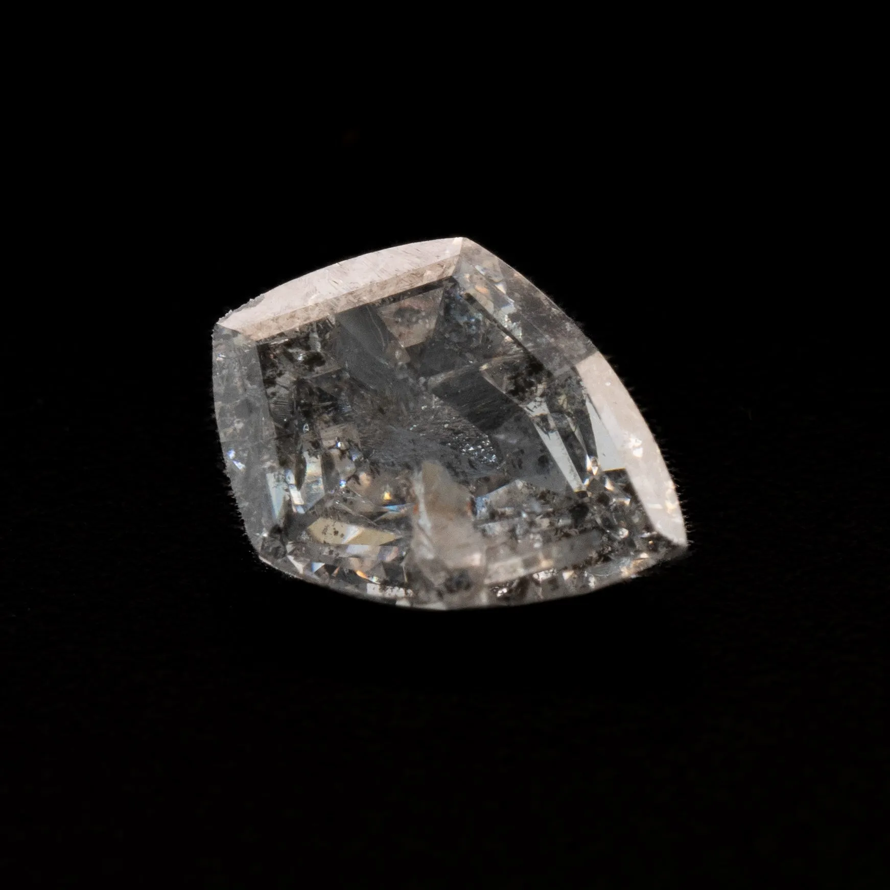 Shield Rose Cut Salt   Pepper Diamond | 0.82ct | Canada Origin
