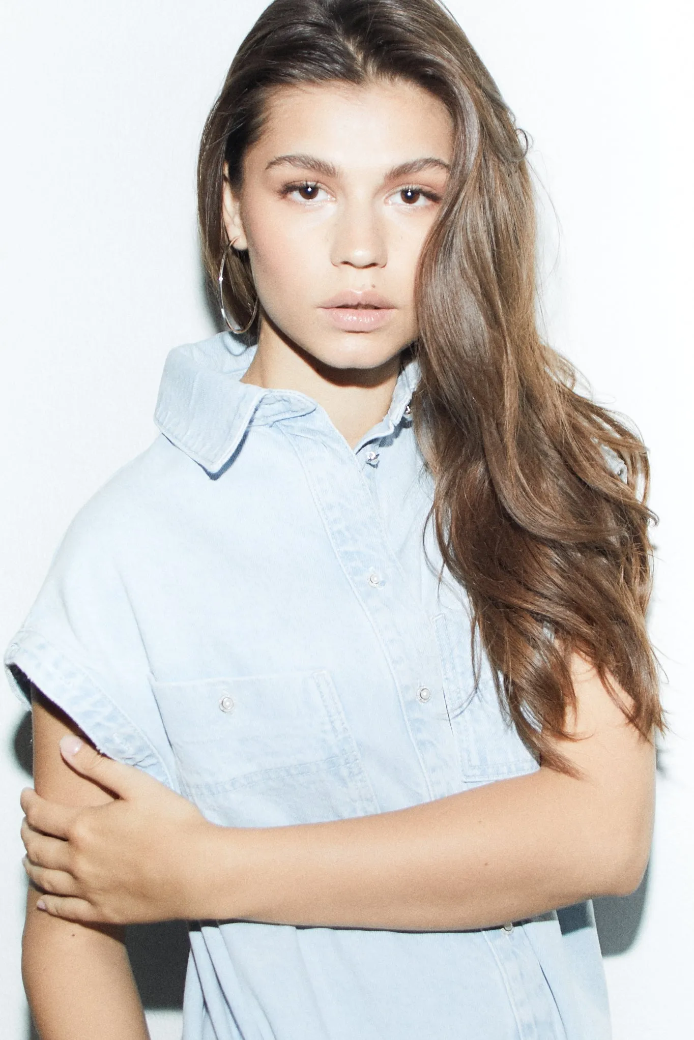 Shirt Dress With Detachable Sleeves