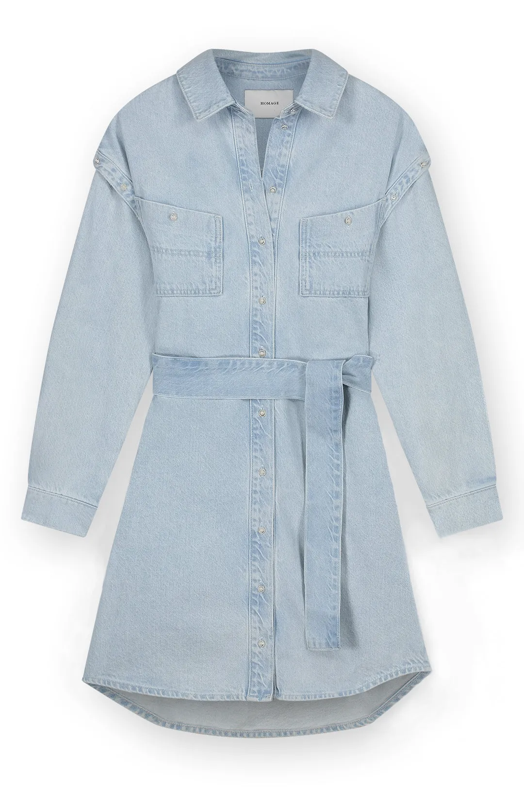 Shirt Dress With Detachable Sleeves
