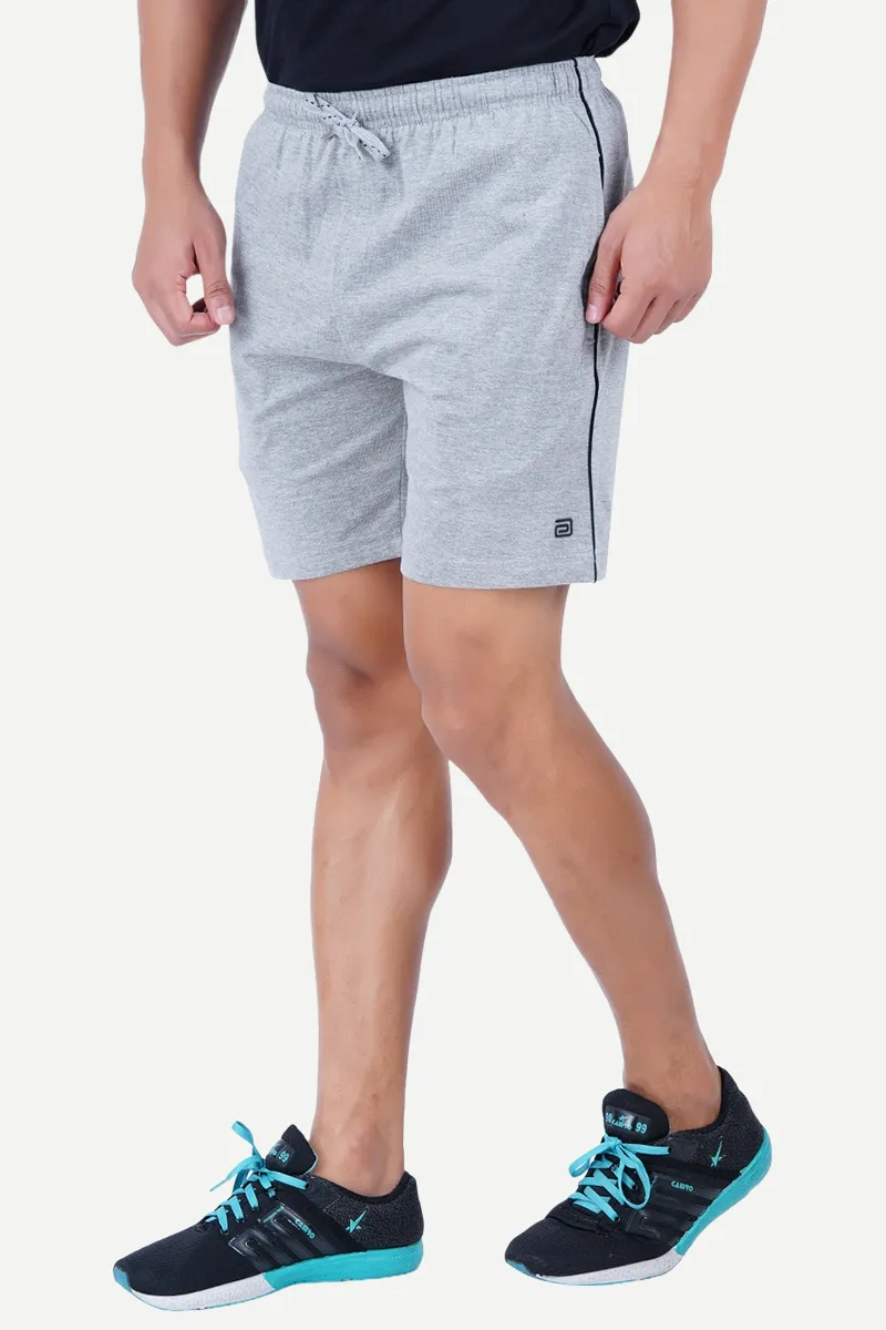 Shorts - Gray Knitted Shorts For Mens | Ariser