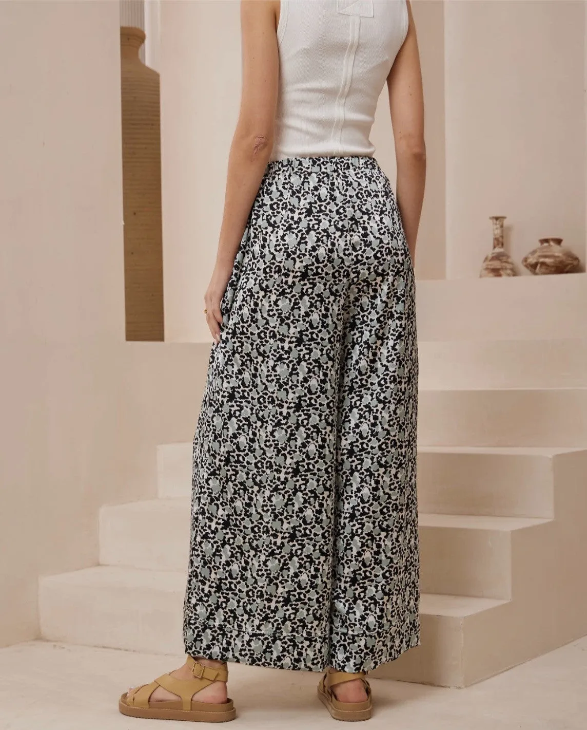 Sia Pant - Mint Leopard