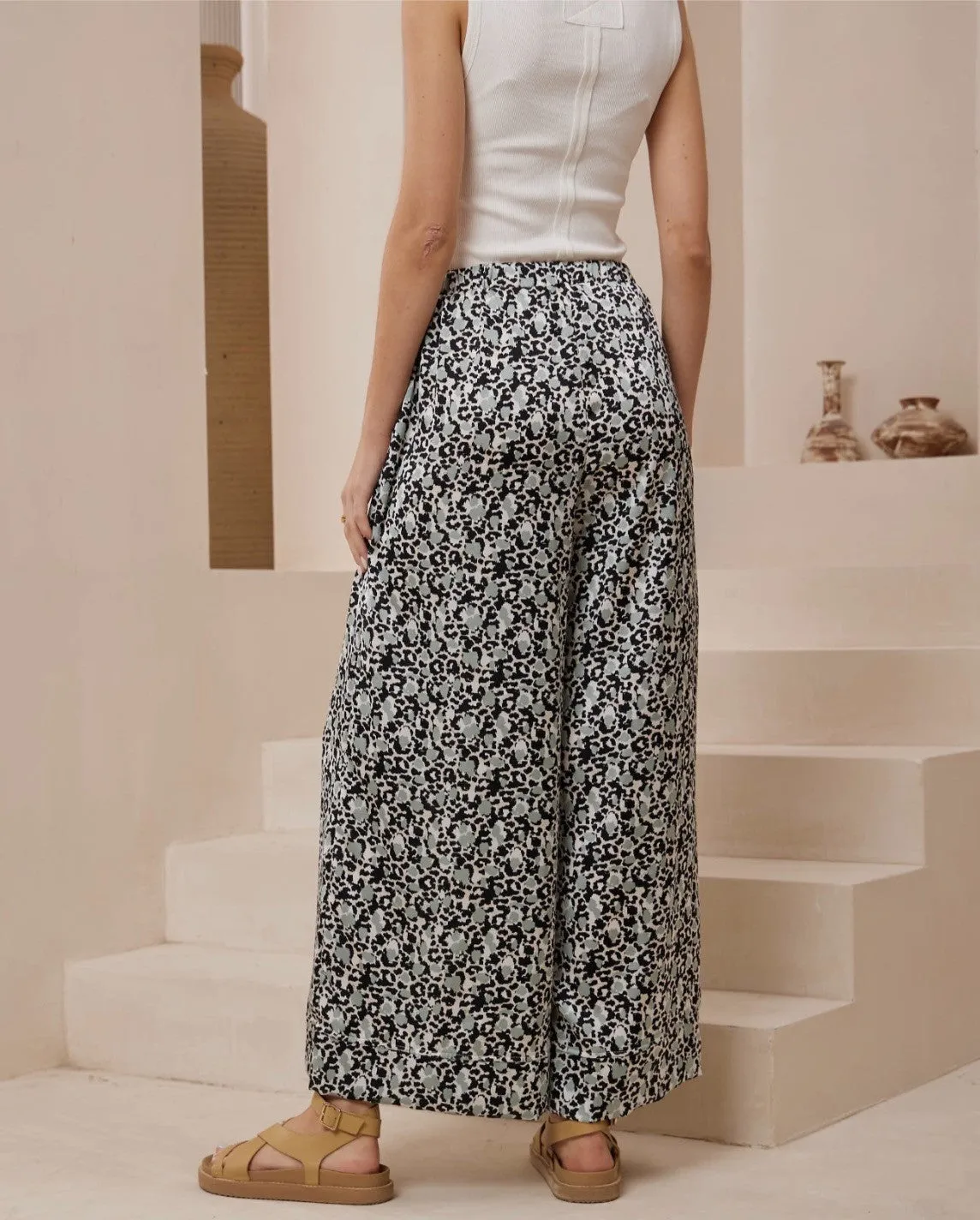 Sia Pant - Mint Leopard