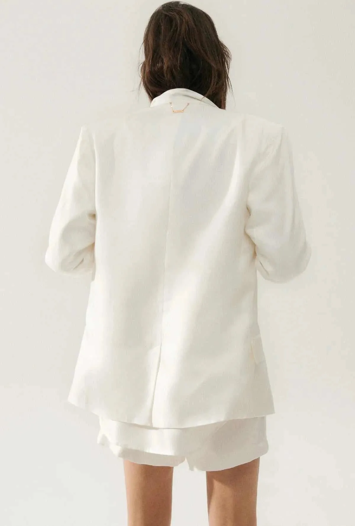 Silk Laundry Twill Miami Blazer White