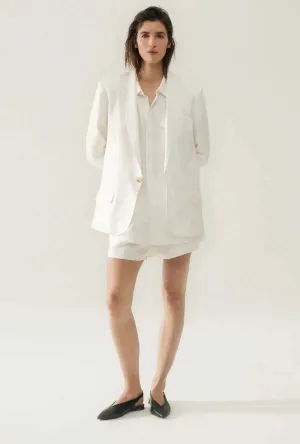 Silk Laundry Twill Miami Blazer White
