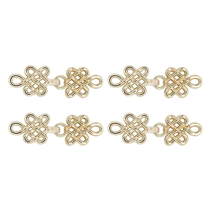 Silver Serenity Spiral Frog Closure Metal Buttons