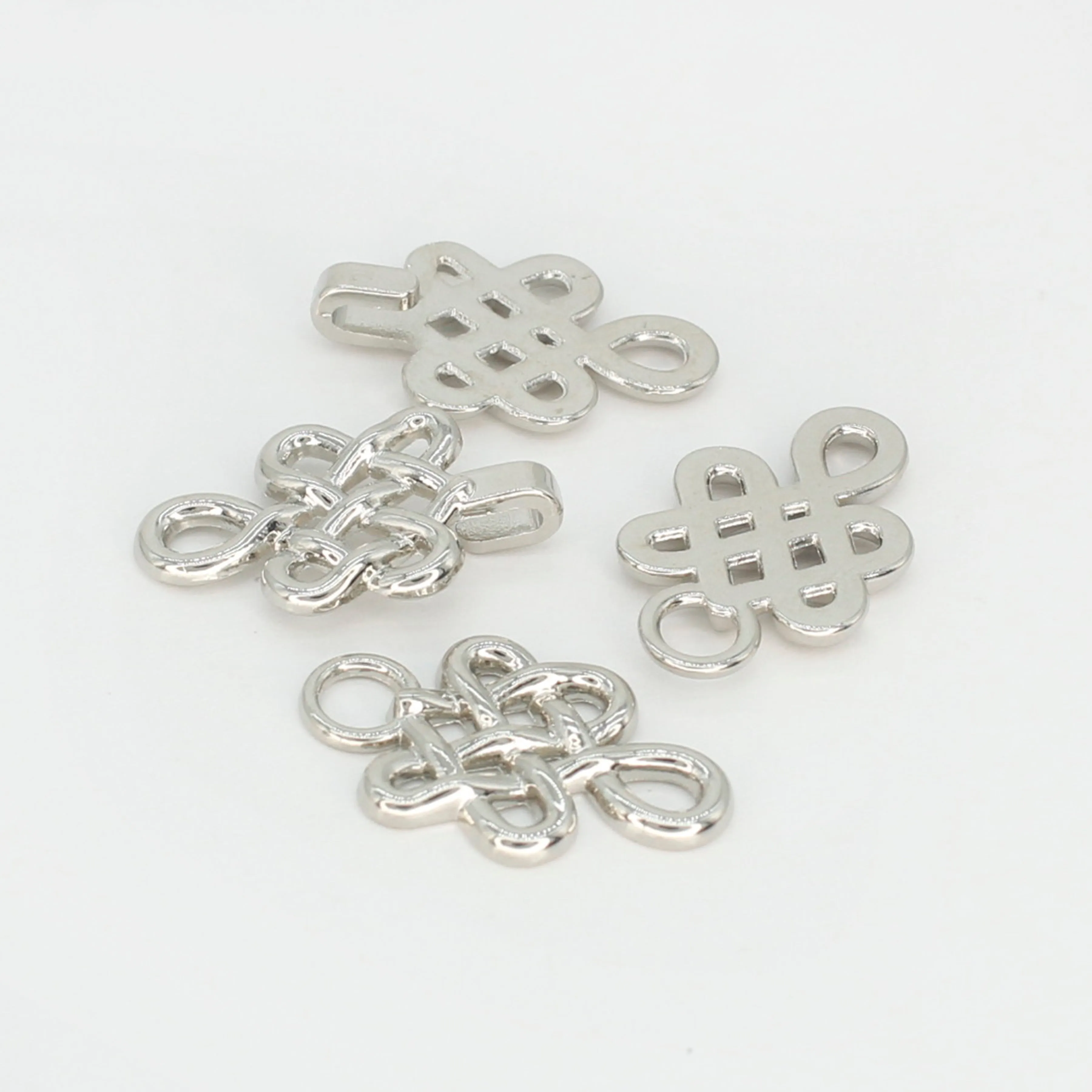 Silver Serenity Spiral Frog Closure Metal Buttons