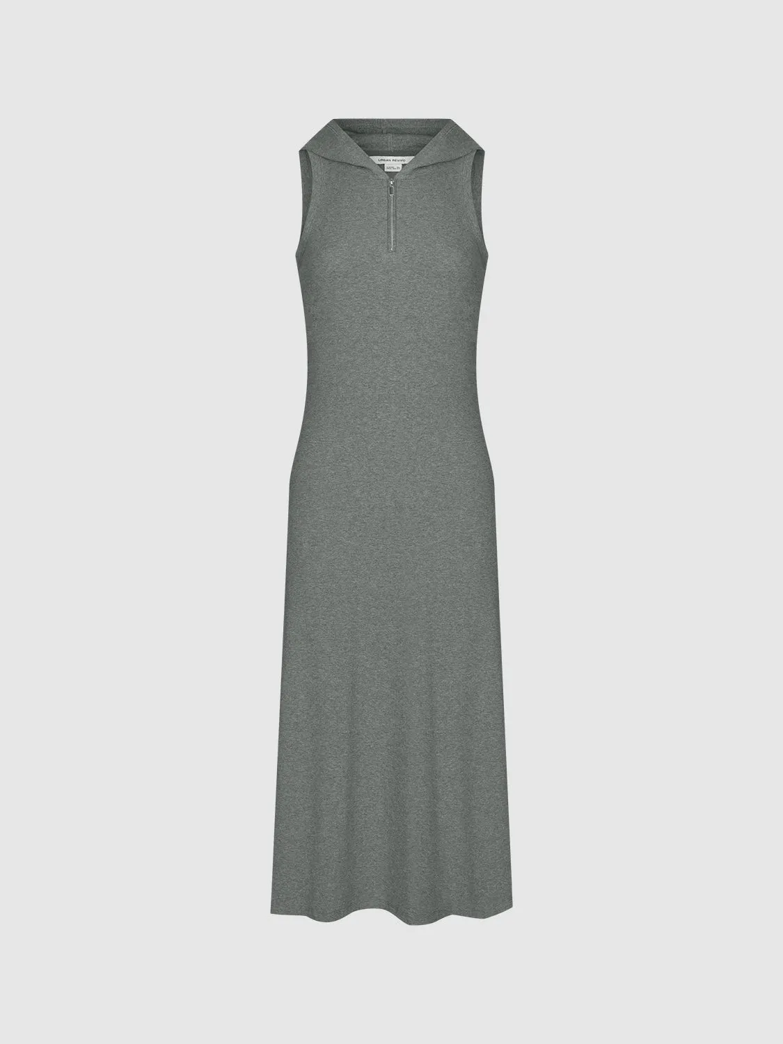 Sleeveless Hoodie Skinny-Fit Dresses