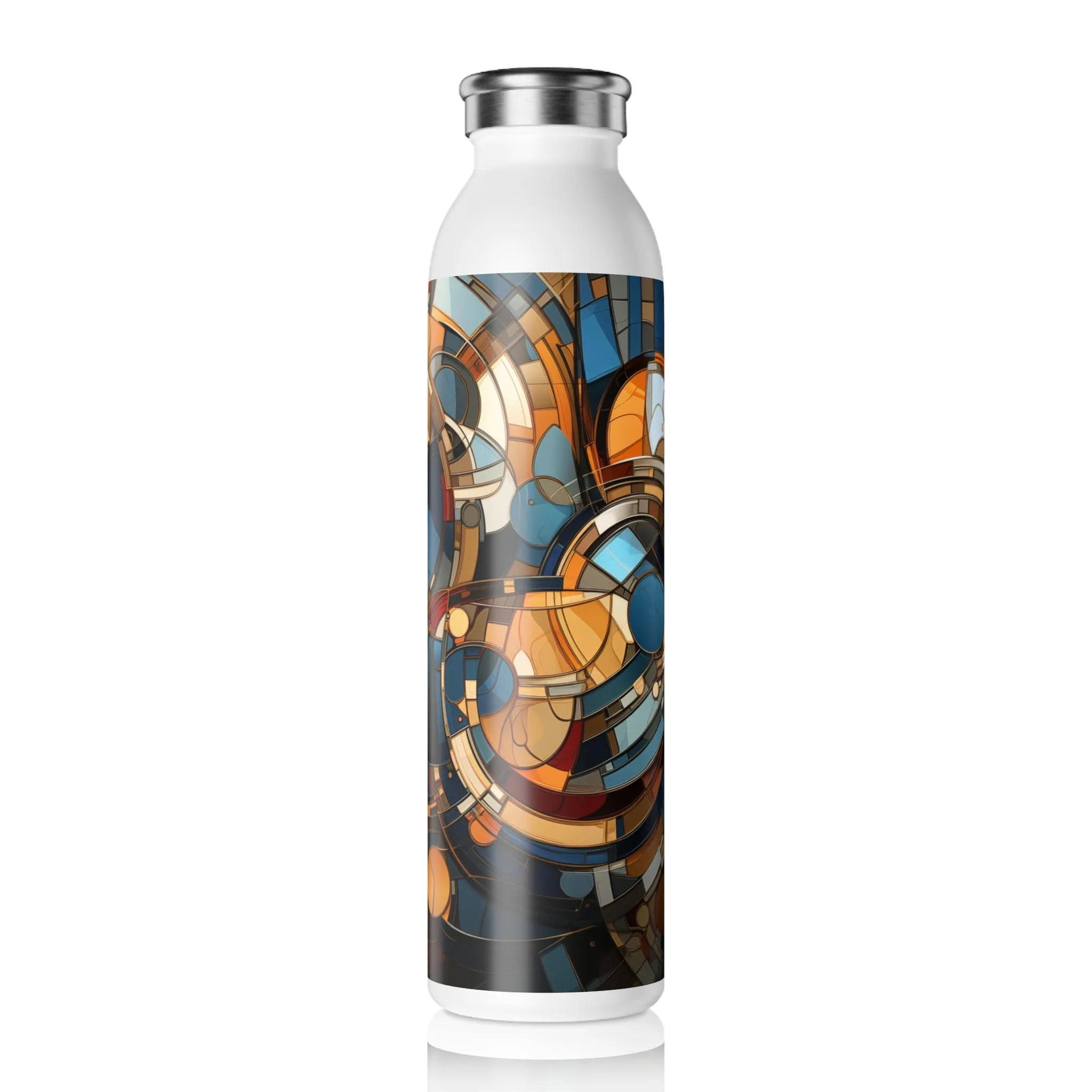 Slim Water Bottle - Arne Confucius 70s Sci Fi Nebula