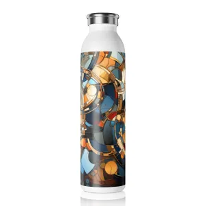 Slim Water Bottle - Arne Confucius 70s Sci Fi Nebula