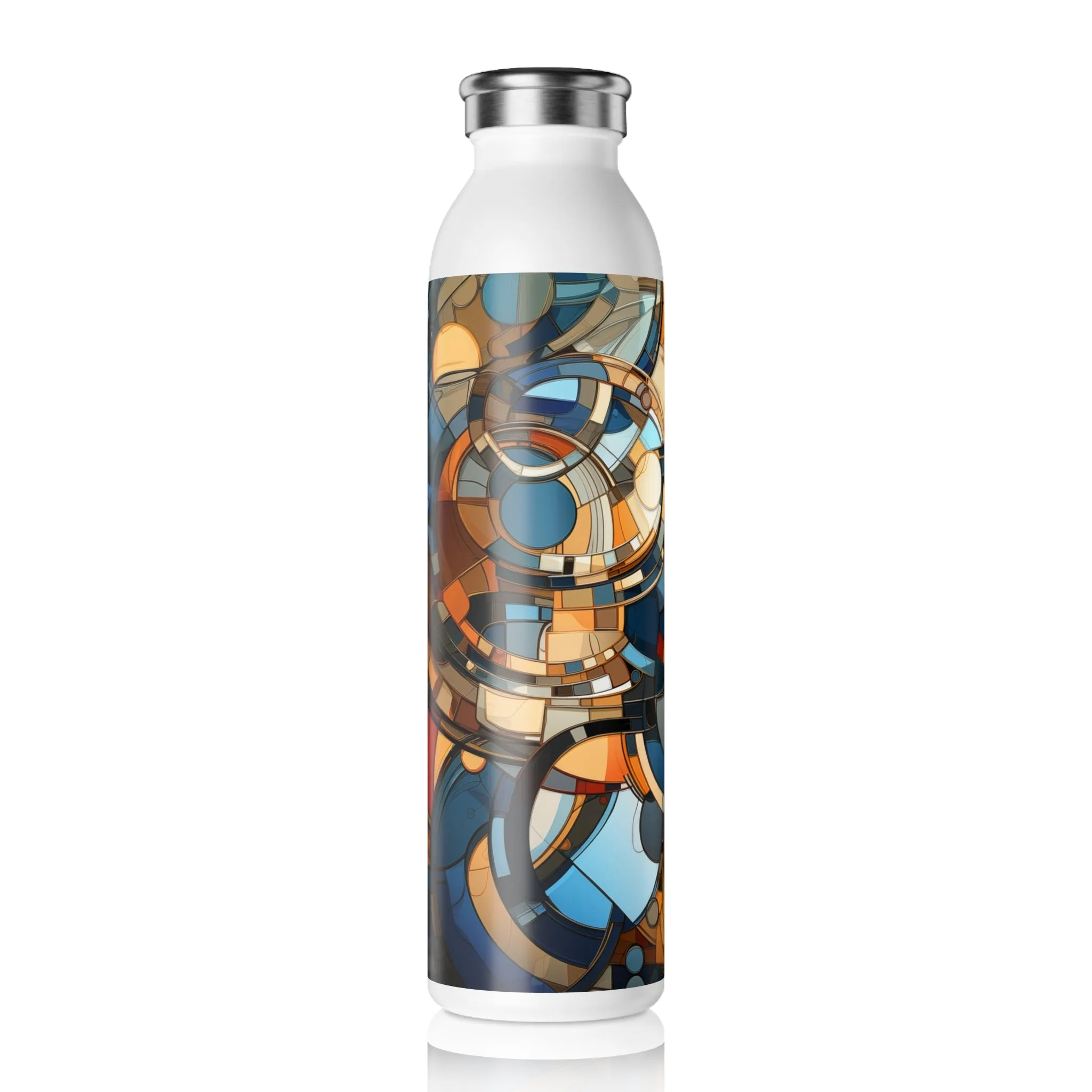 Slim Water Bottle - Arne Confucius 70s Sci Fi Nebula