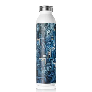 Slim Water Bottle - Ginevra Bhujangasana Greek Key