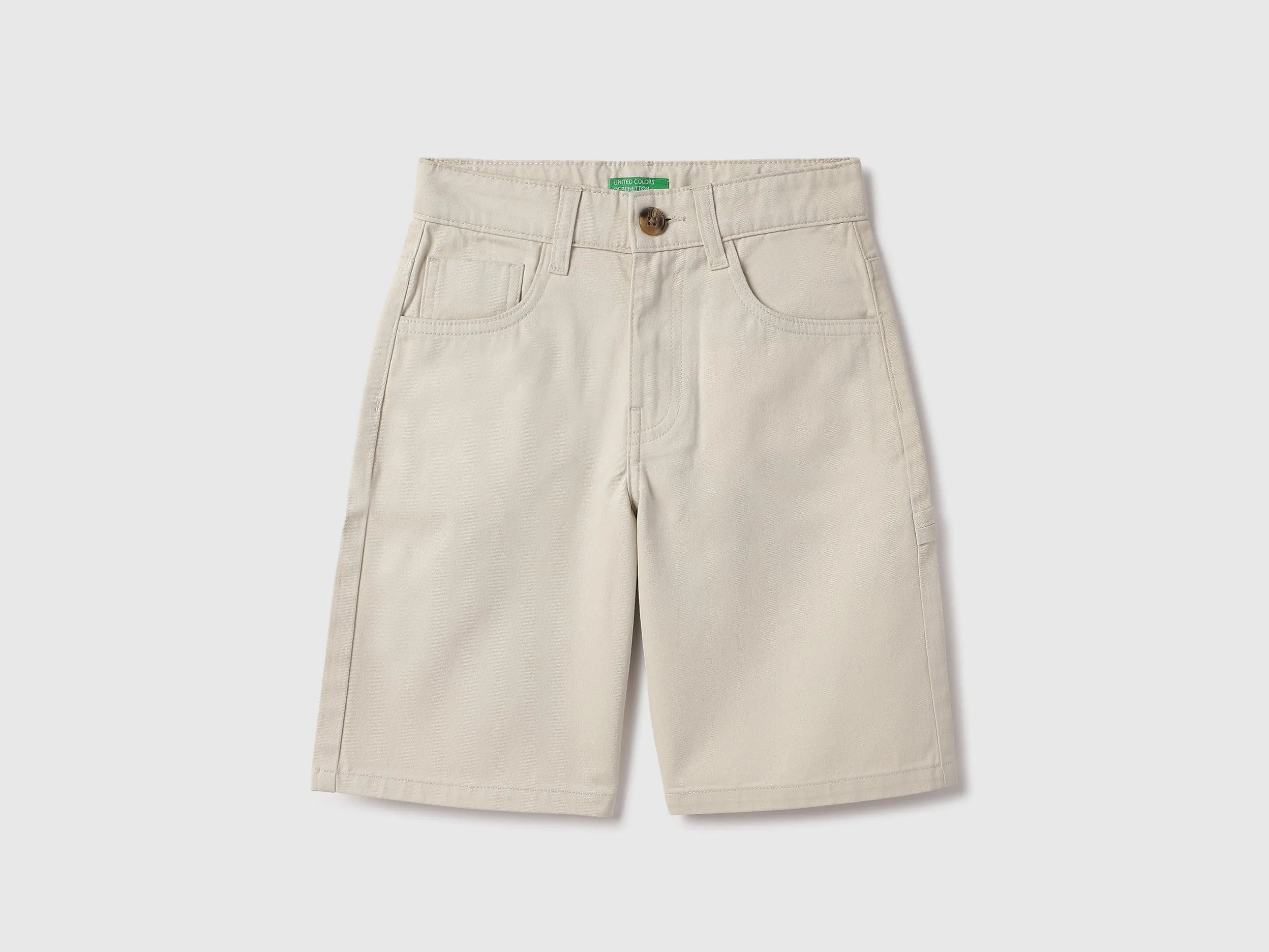 Solid Regular Fit Carpenter Shorts