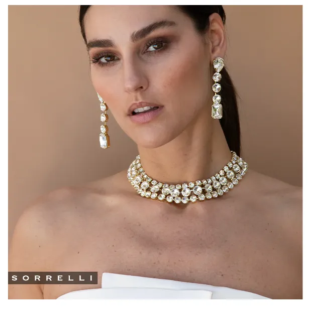 Sorrelli Sloane Layered Tennis Necklace - Crystal