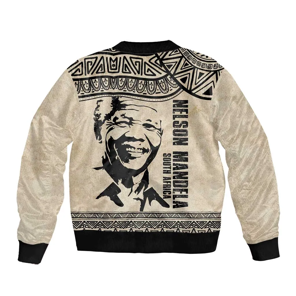 South Africa Nelson Mandela - Father Of Nation Bomber Jacket Vintage African Pattern LT14