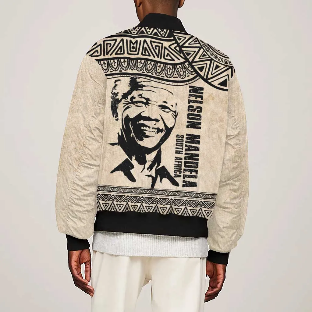 South Africa Nelson Mandela - Father Of Nation Bomber Jacket Vintage African Pattern LT14