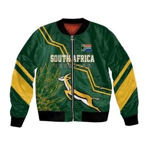 South Africa Rugby Bomber Jacket Champions GO Bokke LT7