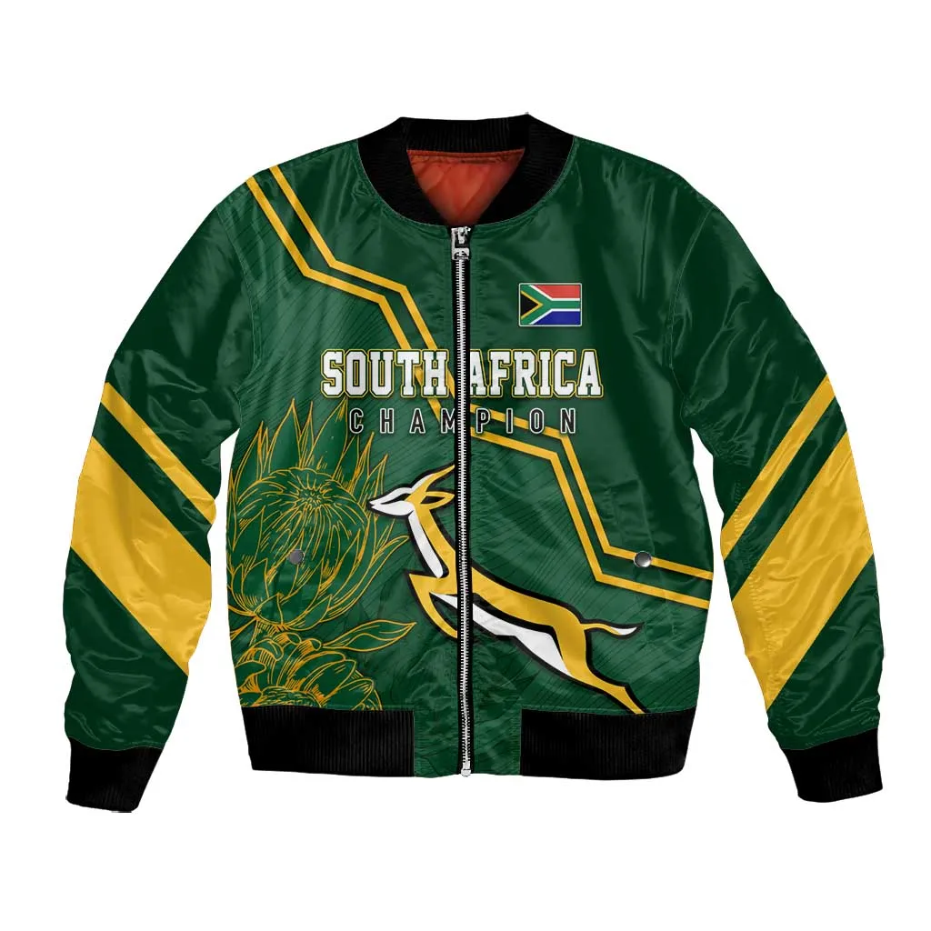 South Africa Rugby Bomber Jacket Champions GO Bokke LT7