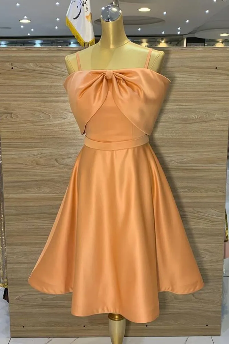 Spaghetti Straps A-line Homecoming Dresses