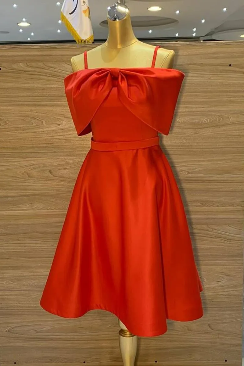 Spaghetti Straps A-line Homecoming Dresses