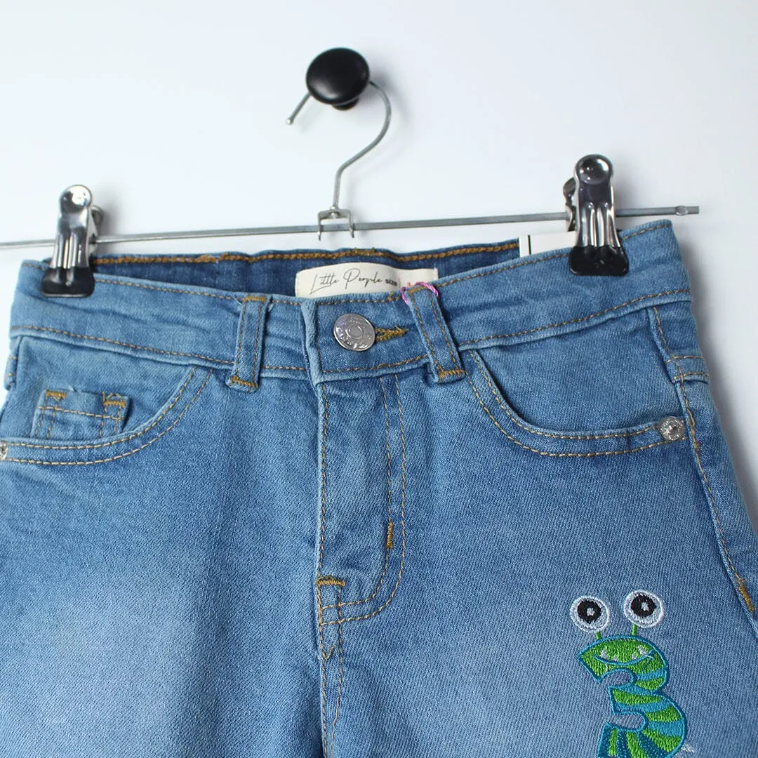 Stellar Blue Themed Denim Boys Short