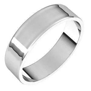 Sterling Silver 5 mm Flat Ultra-Light Band Size 6.5