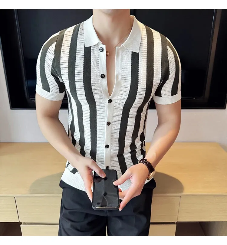 Stradon Flex™ Striped Knit Shirt