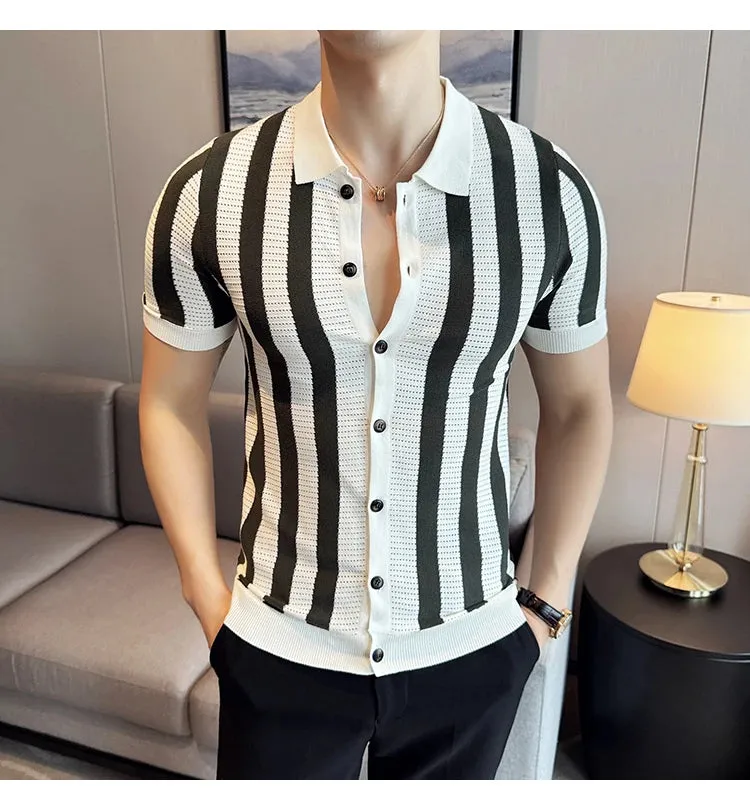 Stradon Flex™ Striped Knit Shirt