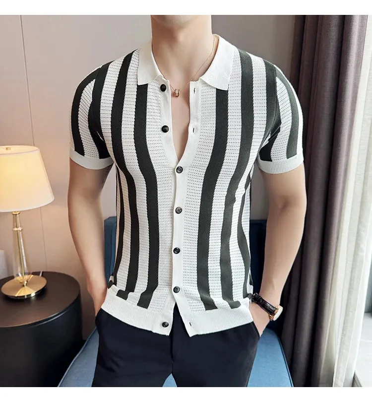 Stradon Flex™ Striped Knit Shirt