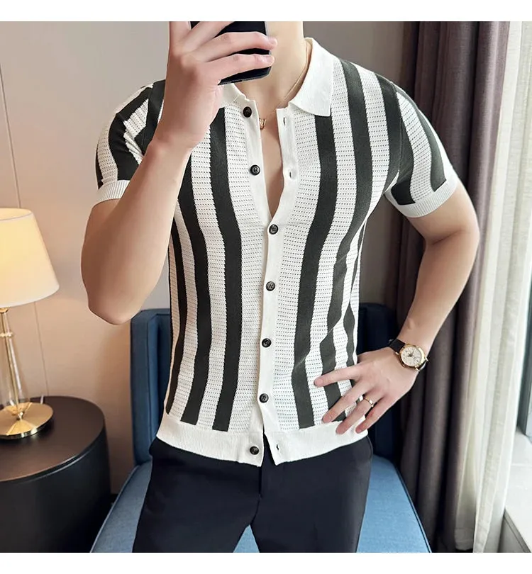 Stradon Flex™ Striped Knit Shirt