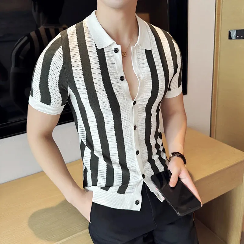 Stradon Flex™ Striped Knit Shirt