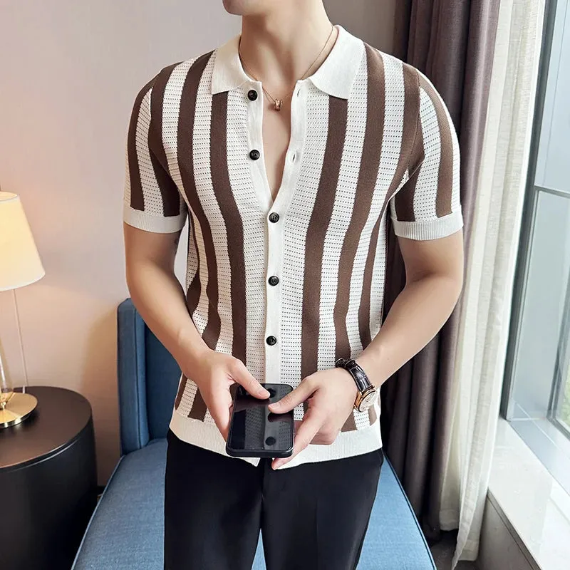 Stradon Flex™ Striped Knit Shirt