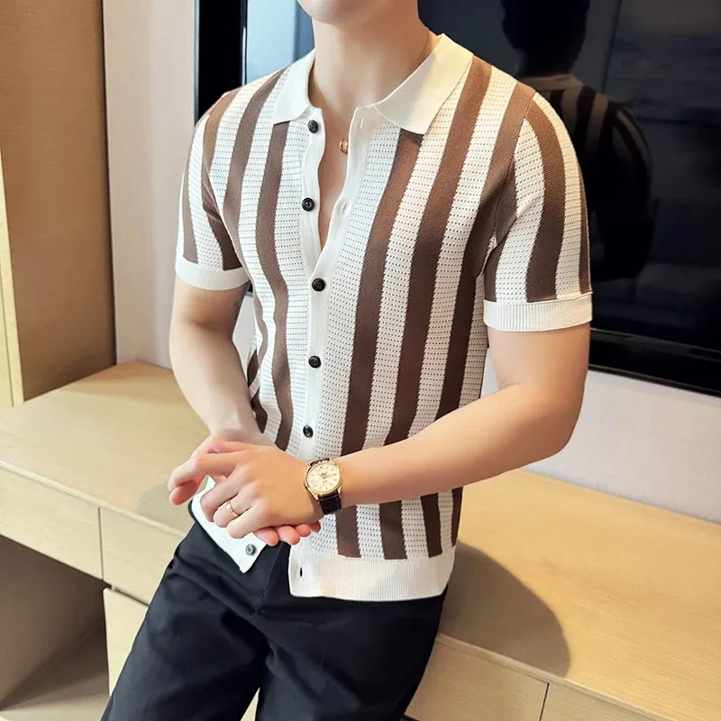 Stradon Flex™ Striped Knit Shirt