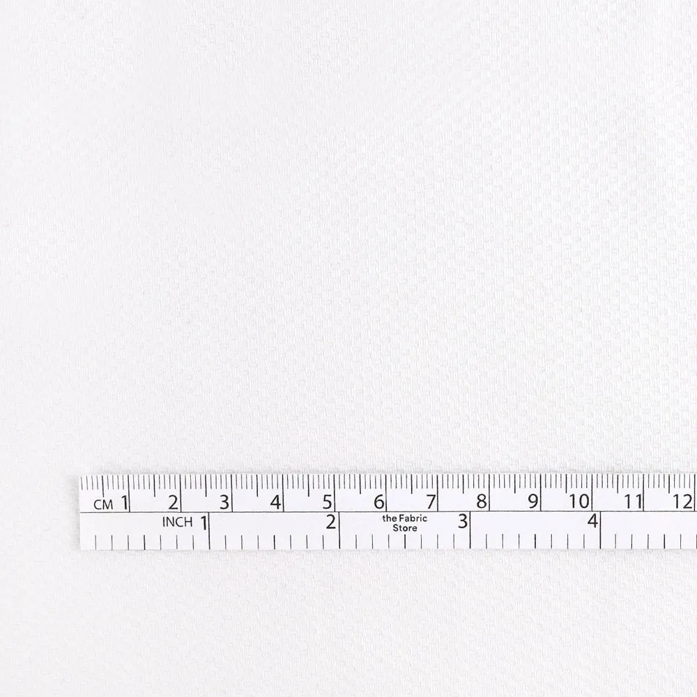 Stretch Cotton Piqué - White (remnant)