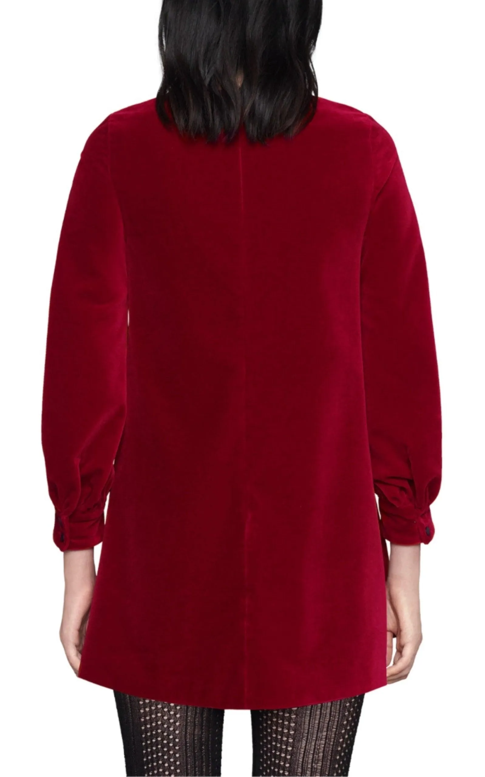 Stretch Cotton-Velvet Mini Dress