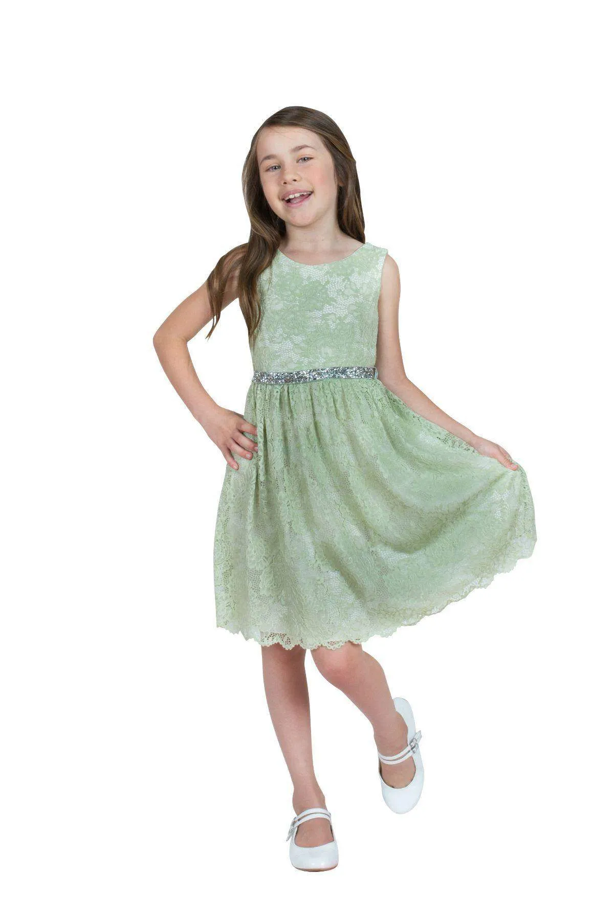 Stretch Lace Dress shiny diamond-back