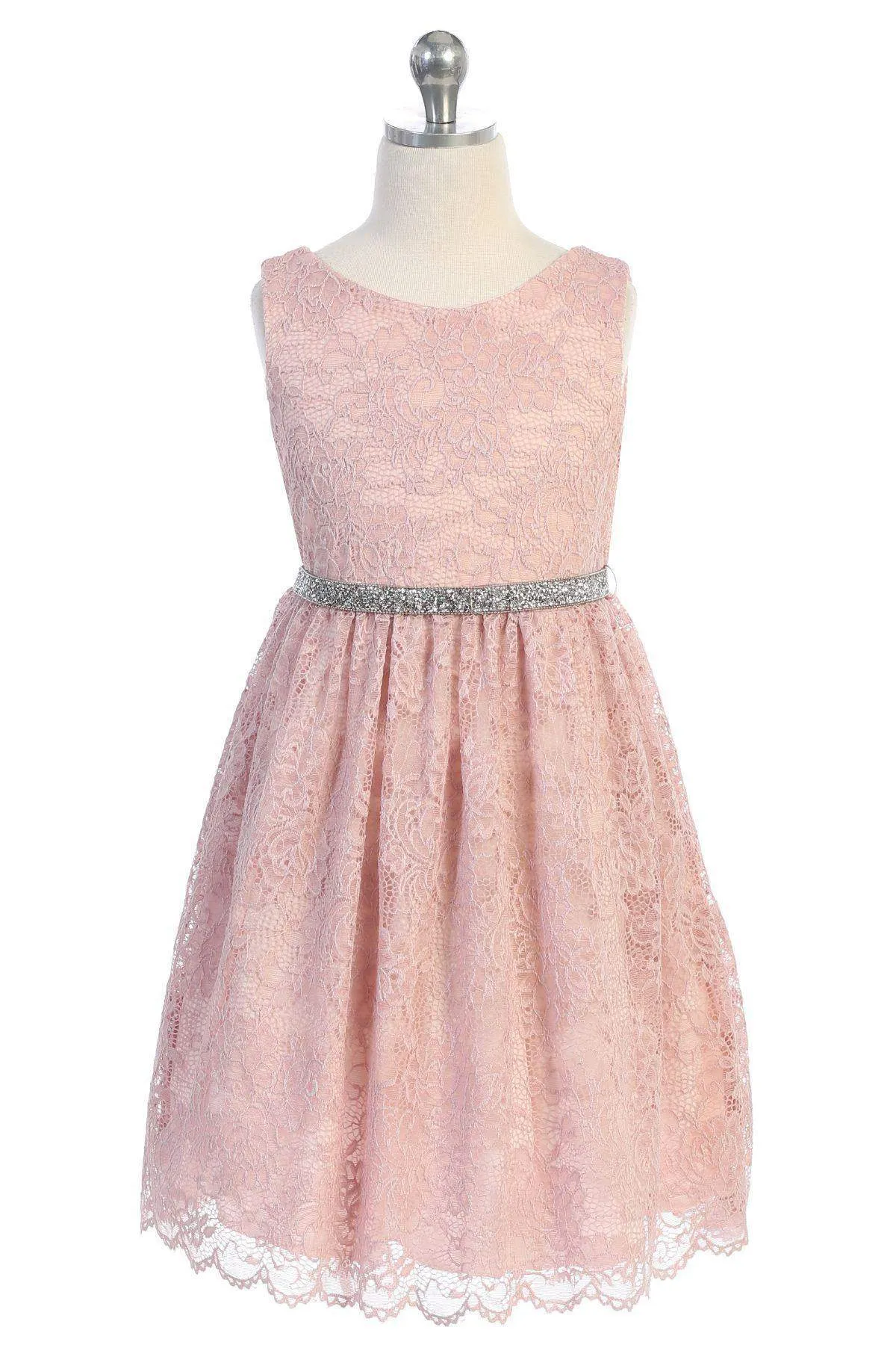 Stretch Lace Dress shiny diamond-back
