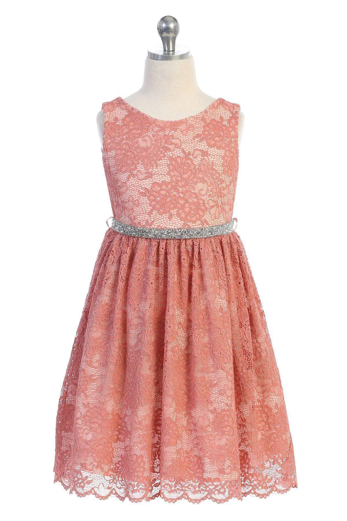 Stretch Lace Dress shiny diamond-back
