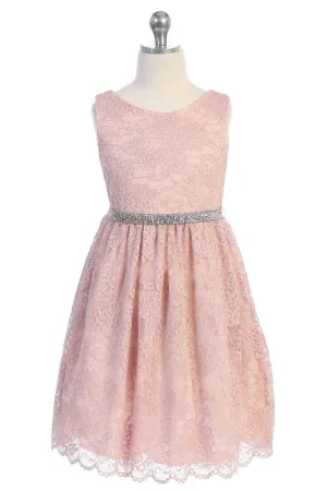 Stretch Lace Dress shiny diamond-back