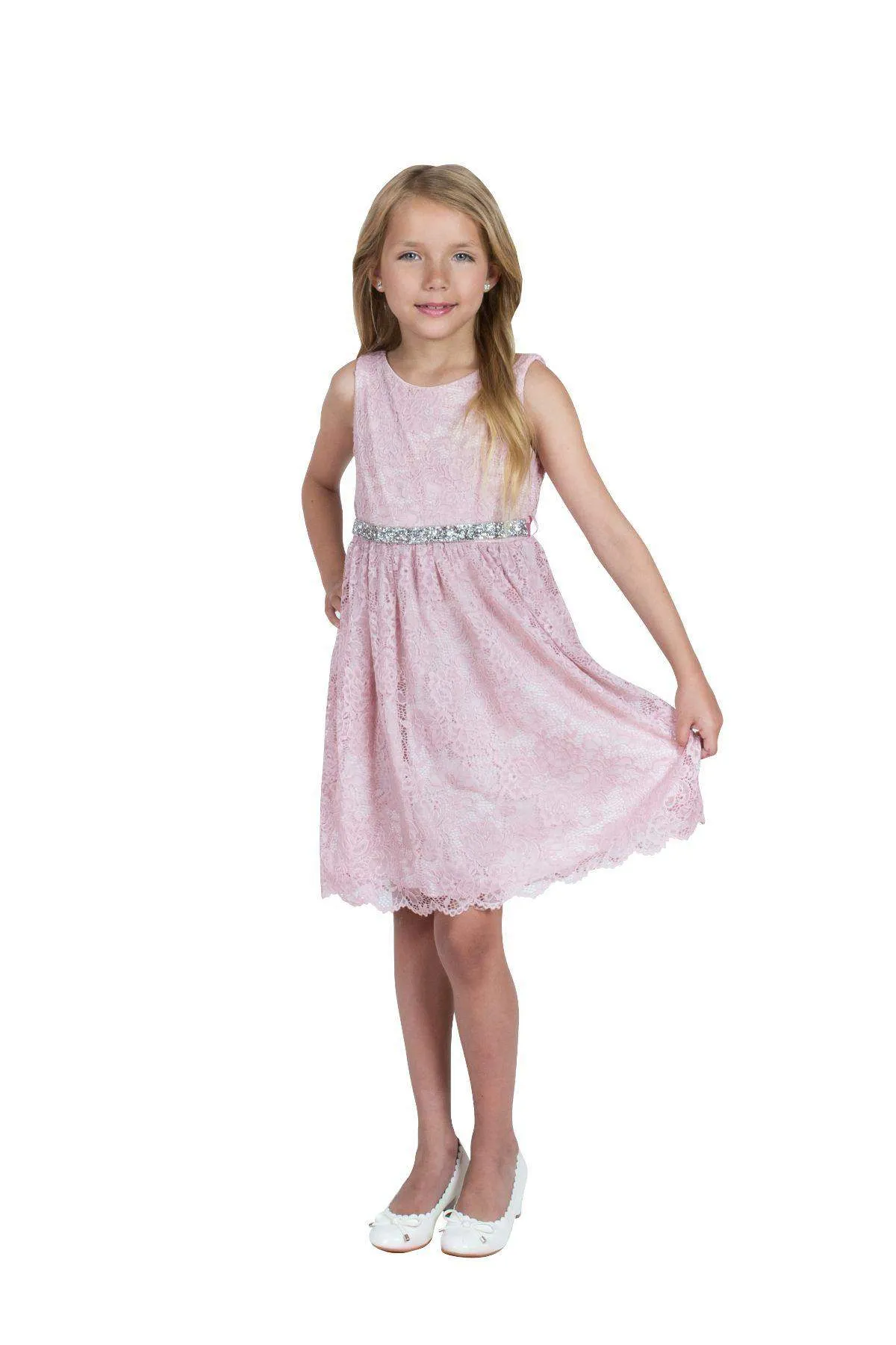 Stretch Lace Dress shiny diamond-back