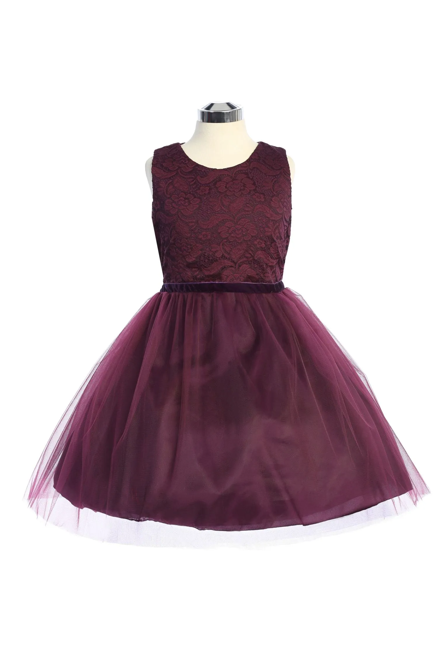 Stretch Lace Tulle Dress Plus Size - Discontinued